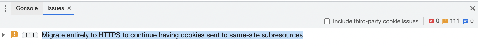 Migrate entirely to HTTPS to continue having cookies sent to same-site subresources导致图片加载不出来问题