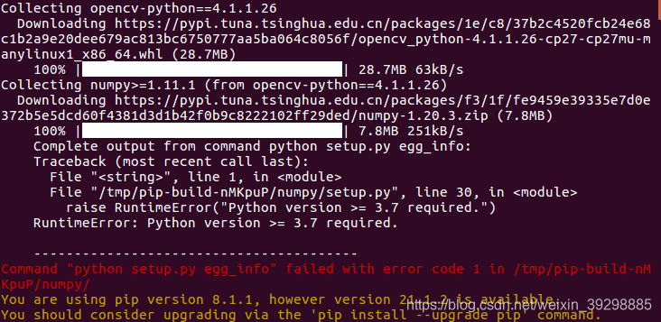 pip install报错:RuntimeError: Python version >= 3.7 required。指定版本即可-CSDN博客