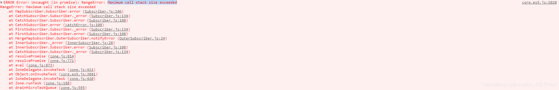 Angular Maximum Call Stack Size Exceeded Angular Maximum Call Stack