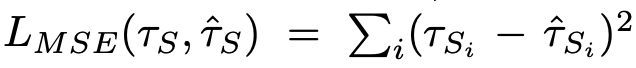 LMSE(τ是的，τˆS） =我(τ硅− τˆSi）2