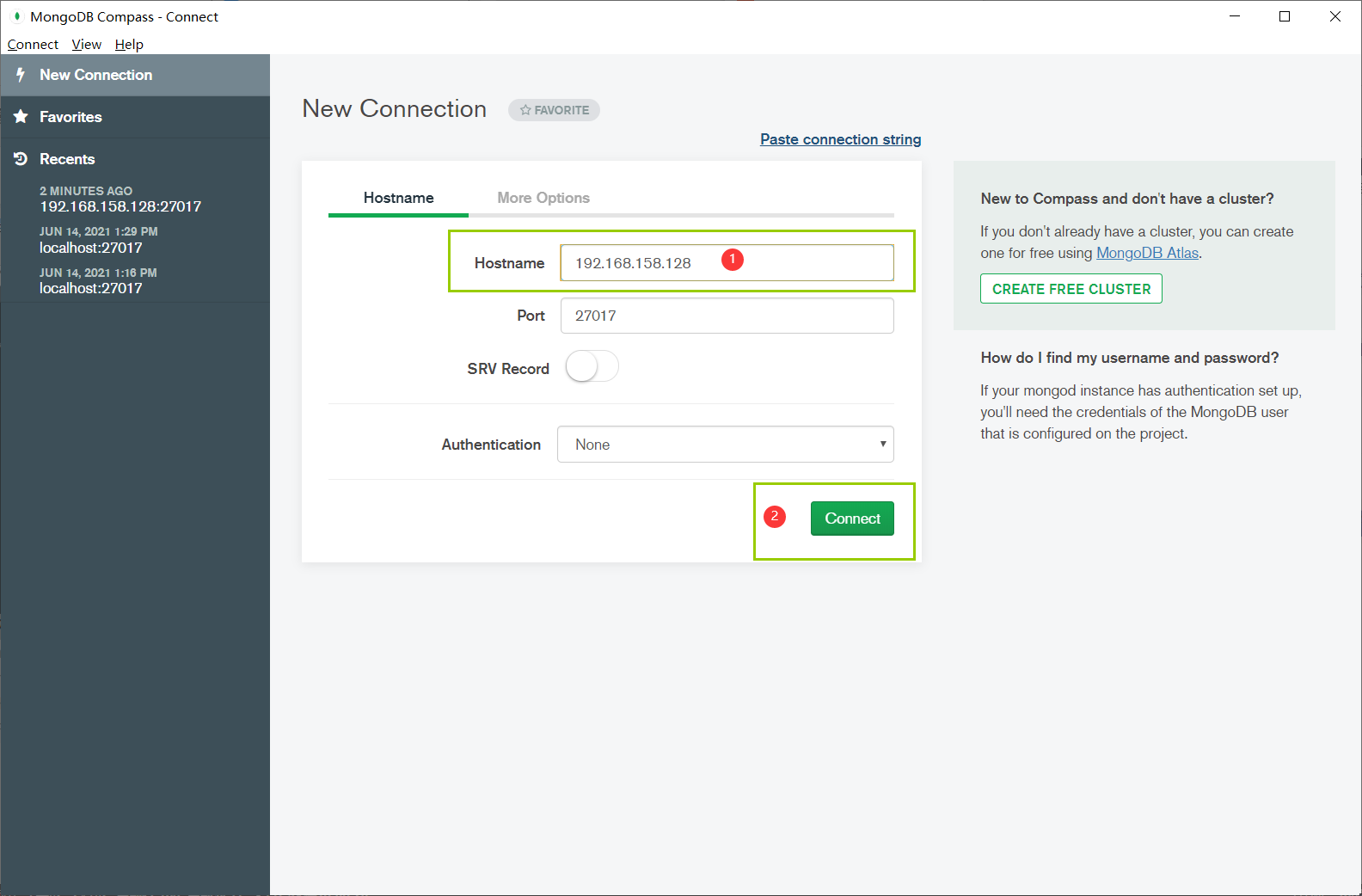 mongodb compass docker