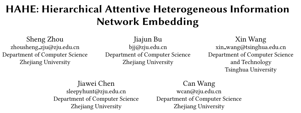 【论文解读|2019】HAHE - Hierarchical Atentive Heterogeneous Information Network Embedding