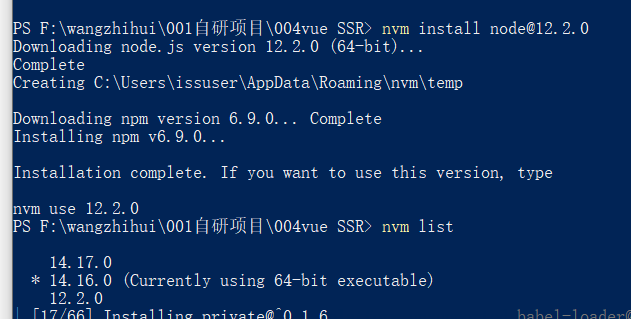 nvm install node 迁移全局