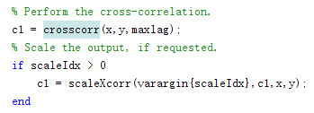 xcorr函数的部分代码