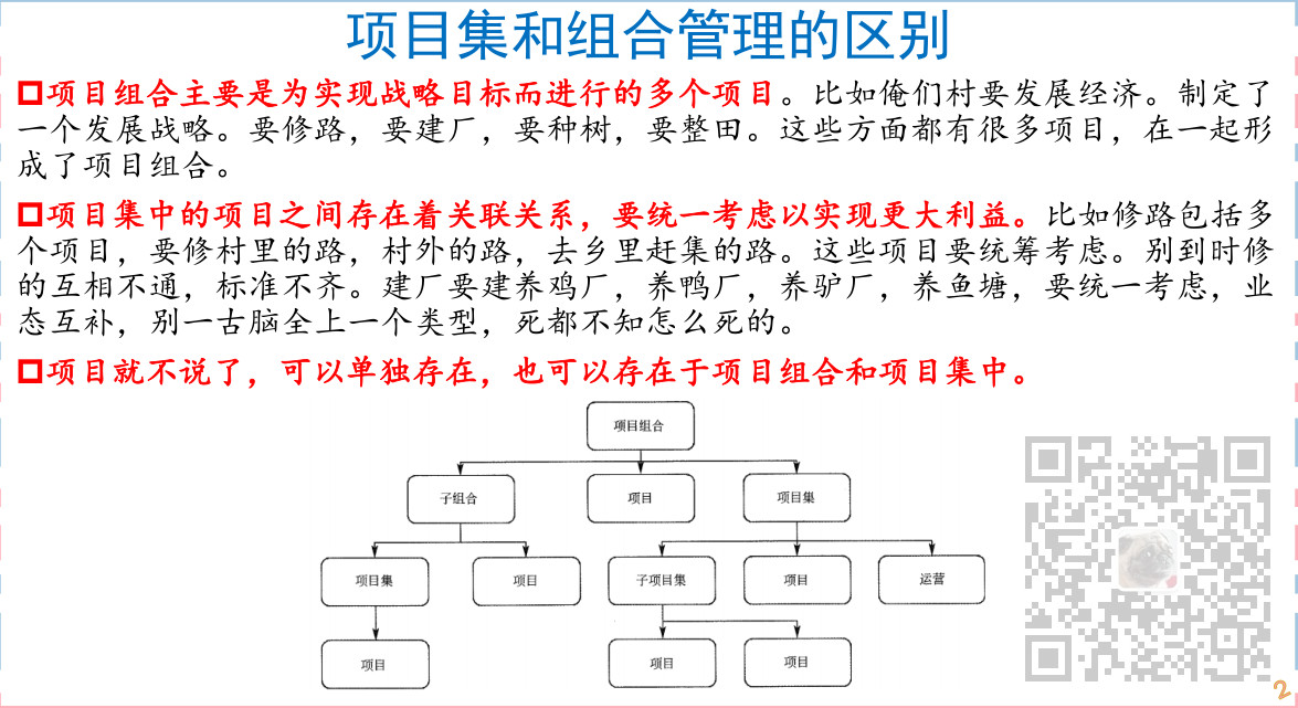 信息系统项目管理师-项目集、项目组合管理考点笔记