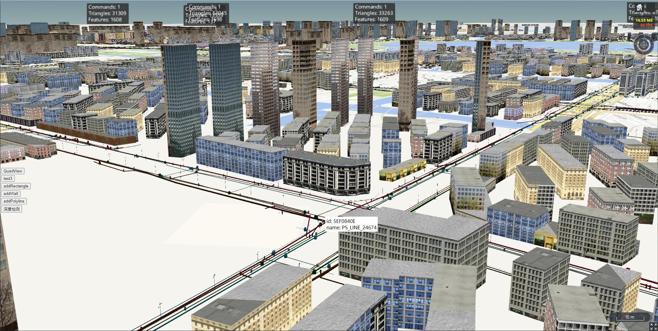 cesium加载海量地下三维管线