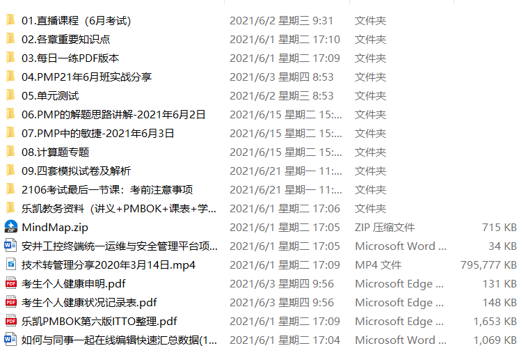 乐凯PMP2106项目管理考试资料大全,包含四套模拟试卷