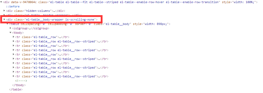 ELEMENT-UI EL-TABLE adds scroll bar - Programmer Sought