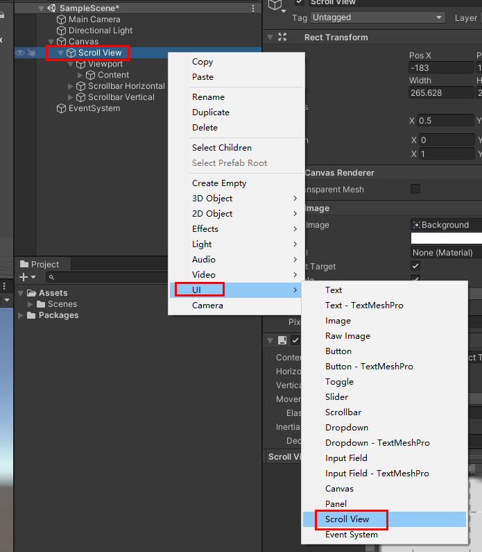 Unity UGUI基础 之 Scroll View/Scroll Rect 的简单使用,并取消拖拽(滑动内容)效果,拖拽只在 ...