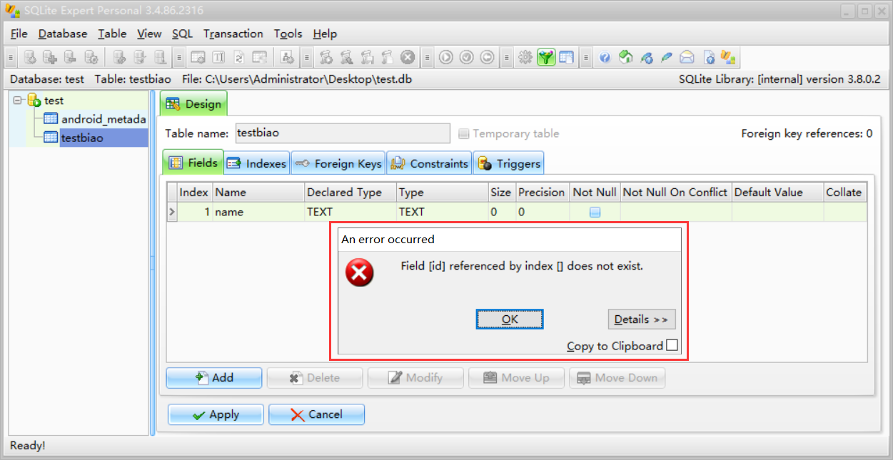 An error occurred Field [id] referenced by index [] does not exist.CSDN博客
