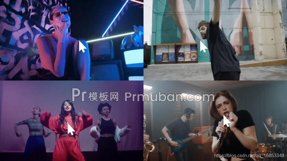 PR转场预设 鼠标拖拽视频画面滑动转场特效PR预设