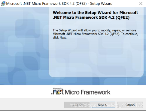 图1.25.NET Micro Framework 安装首页面