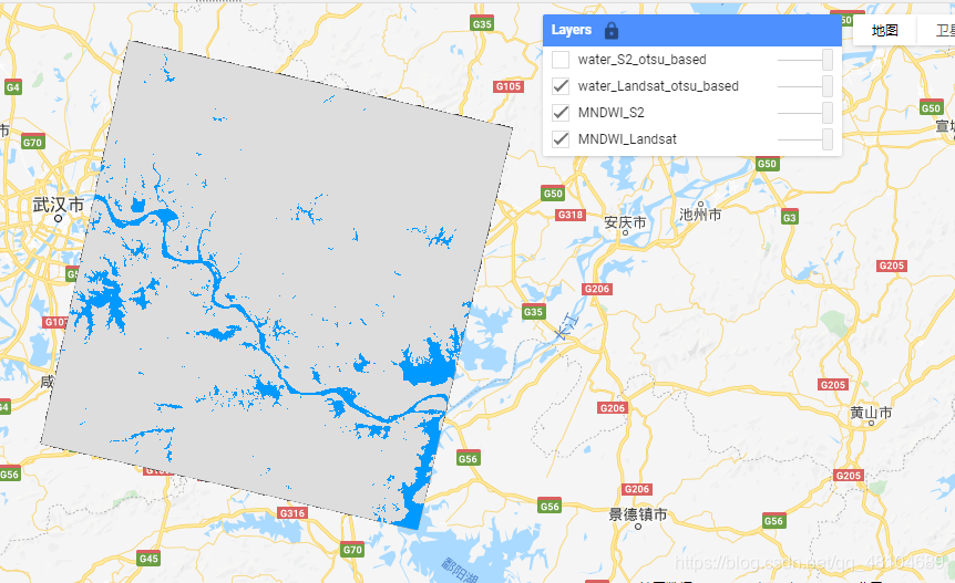 Landsat 8 OLI 水体提取结果