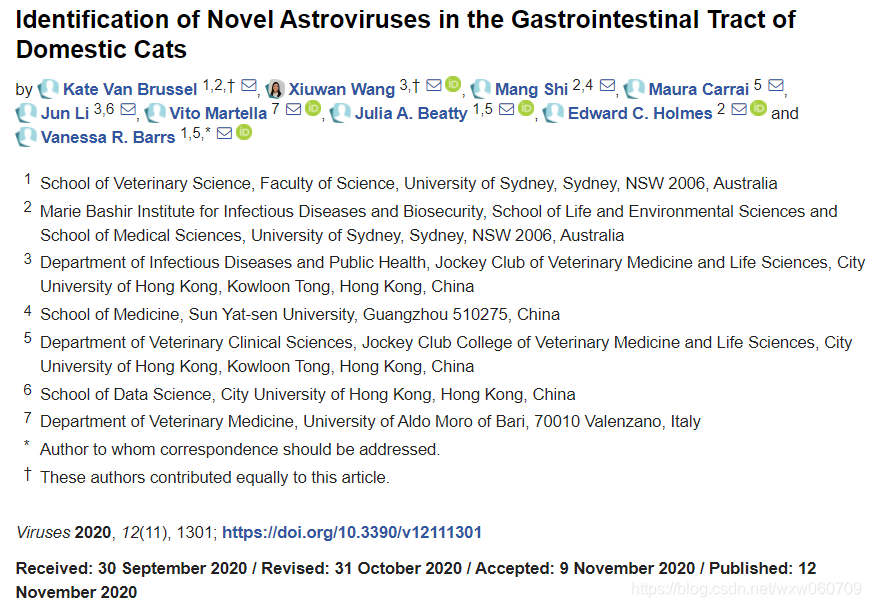 2021 paper reading (一) Identification of Novel Astroviruses in