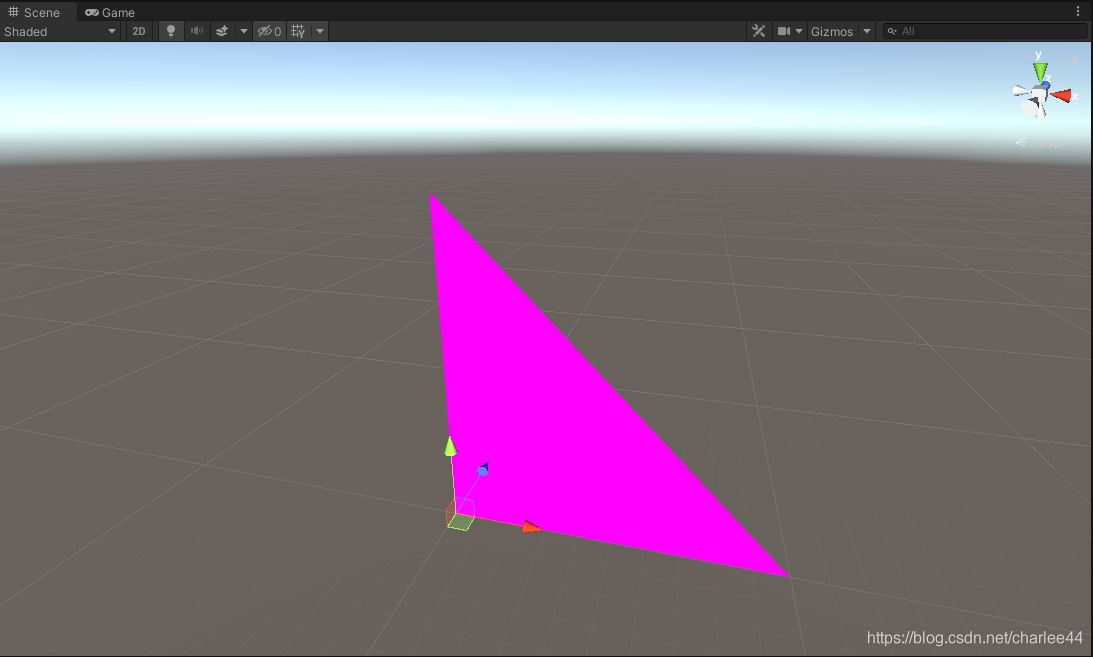 Unity3D学习笔记1——绘制一个三角形