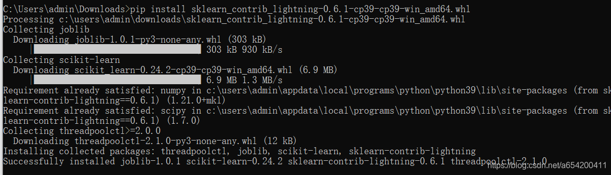 Win10下 python3.9安装sklearn-CSDN博客