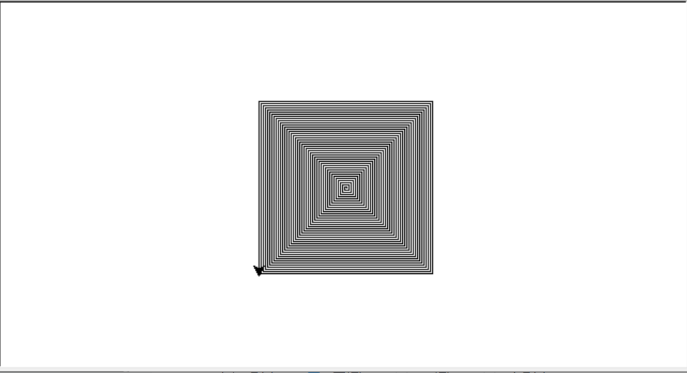 正方形螺旋线的绘制