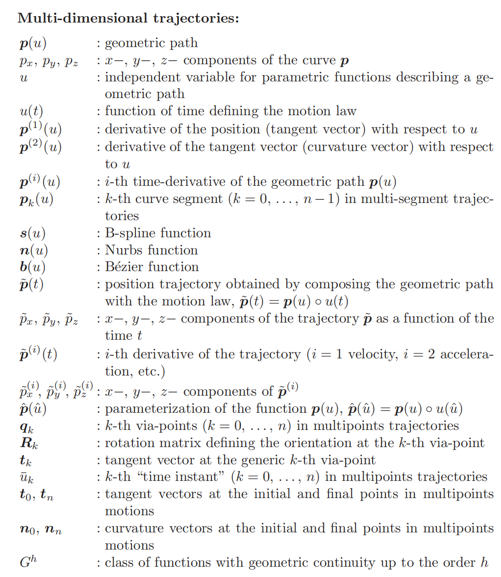 1 Trajectory Planning 【Trajectory planning for automatic machines and ...