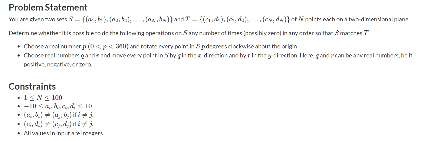 ABC 207 D. Congruence Points 计算几何