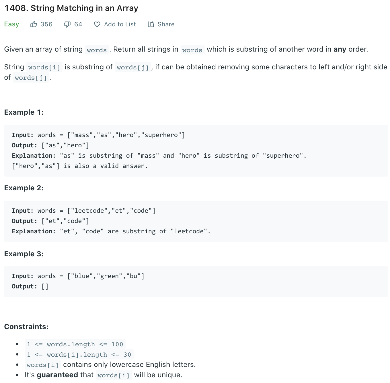 String Matching in an Array