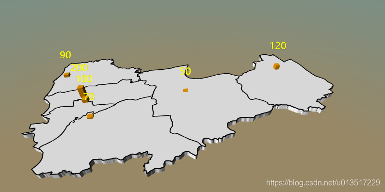 【Echarts】三维地图叠加柱状图