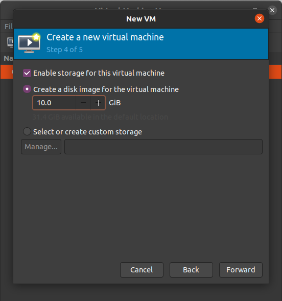 Linux使用virtmanager生成qcow2系统镜像并启动虚拟机_no active connection to install on