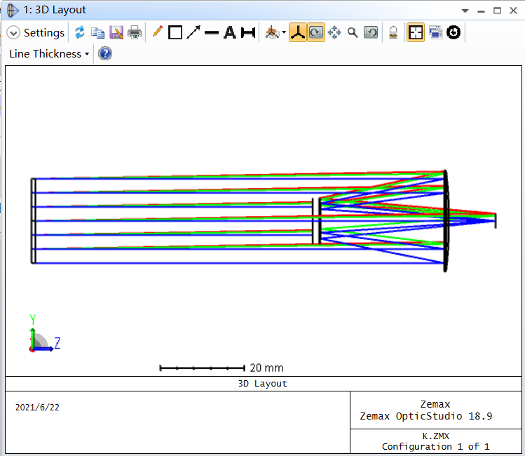 zemax卡塞格林透镜组结构设计光学设计学习笔记2