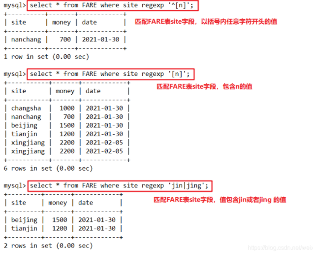 数据库基本操作--------高级MySQL语句