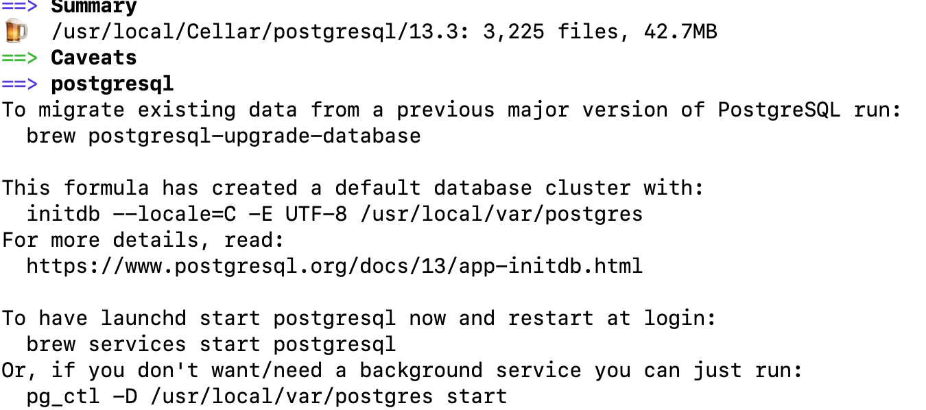 mac使用homebrew安装postgresql_西红柿天尊的博客-CSDN博客_brew postgres