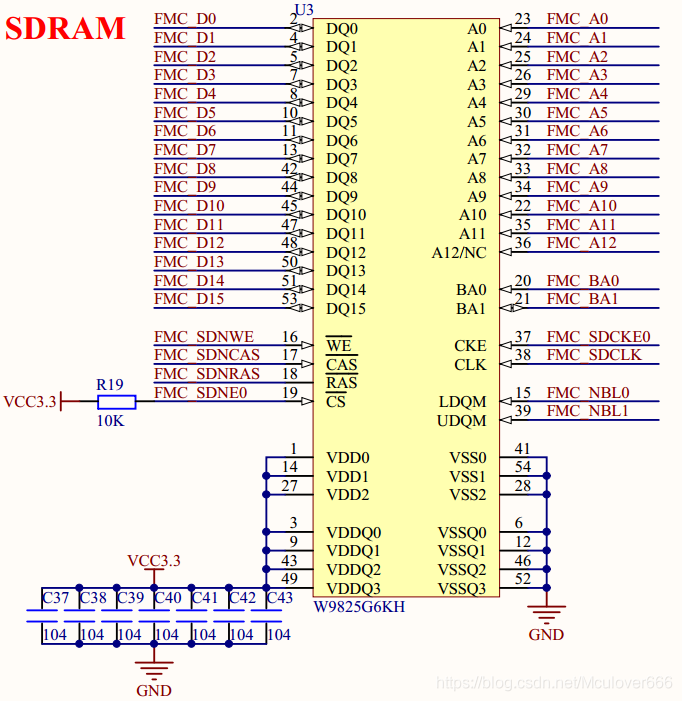 STM32CubeMX之FMC同时挂载SDRAM（W9825G6KH）和TFTLCD_stm32g473 Fmc连接 W9825g6kh应用 ...