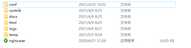 nginx文件夹