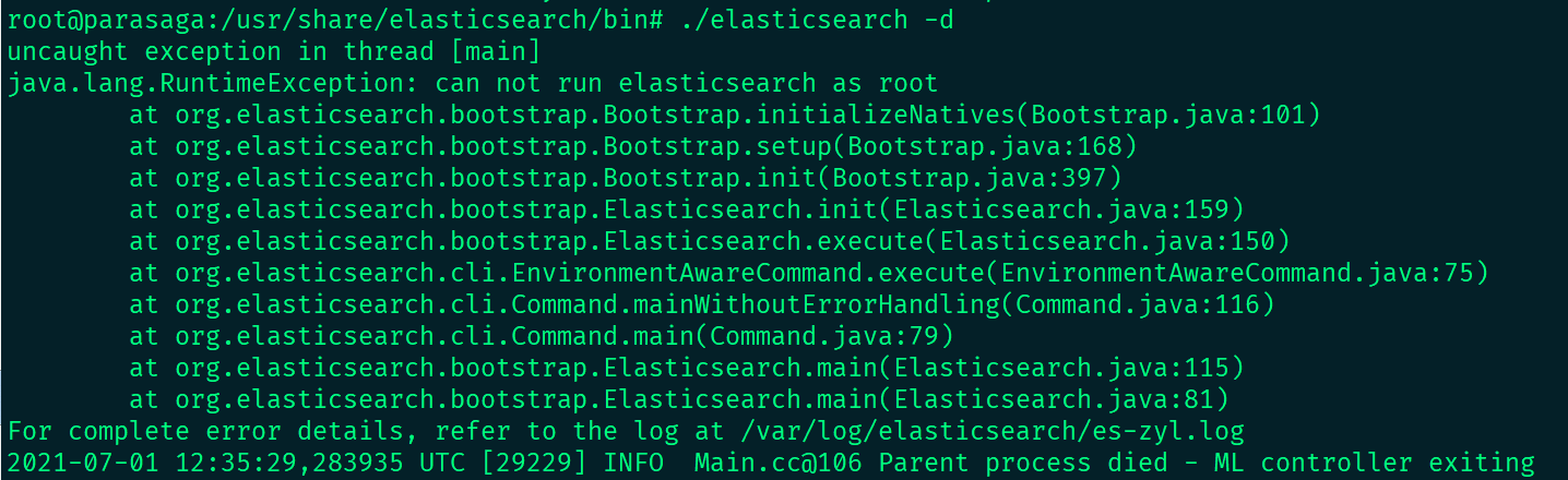 启动elasticsearch报错：can Not Run Elasticsearch As Root-CSDN博客