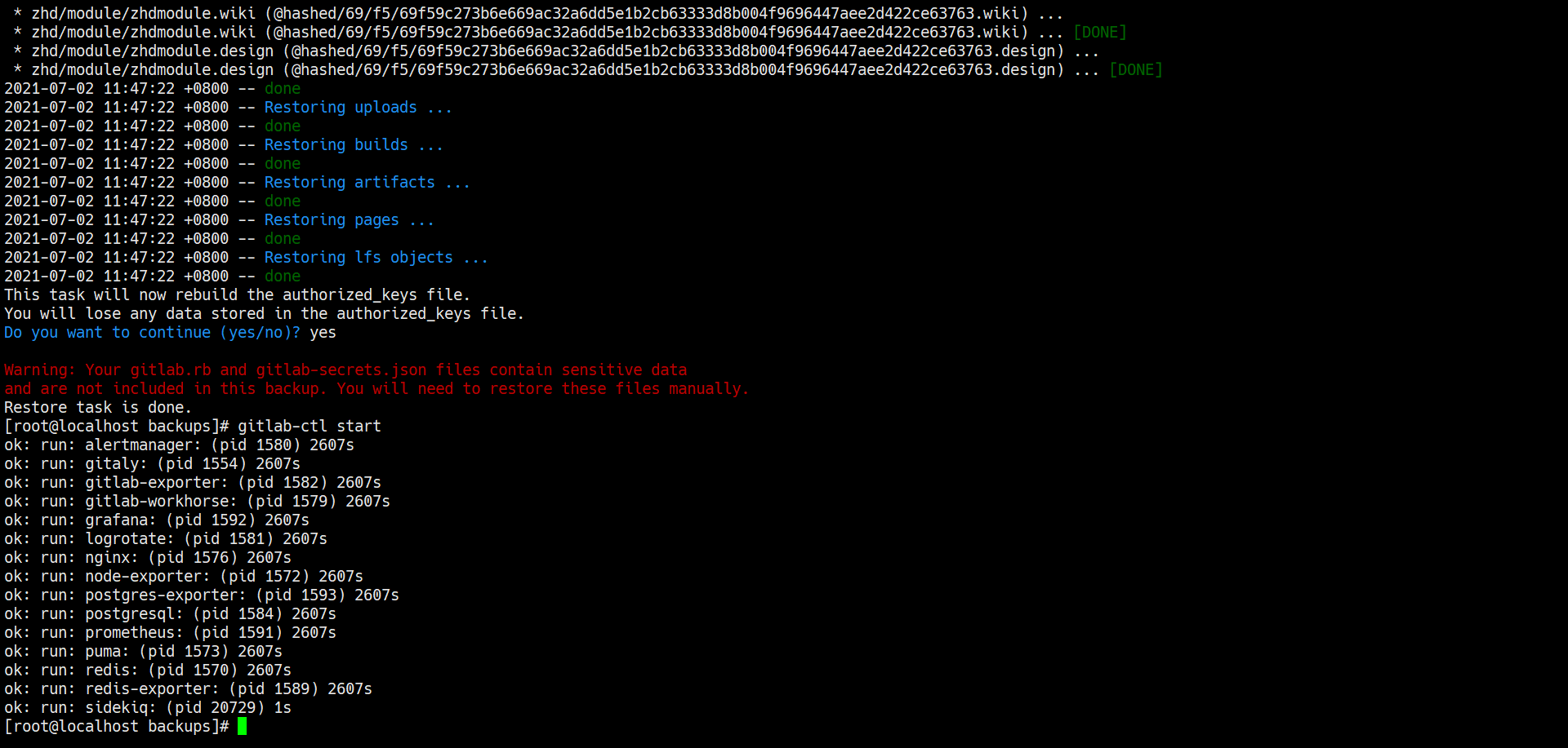 Gitlan backup, migration, recovery - Programmer Sought