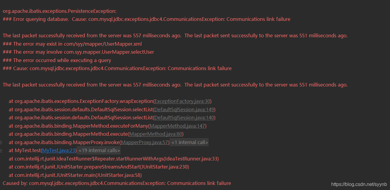 Error querying database. Cause: com.mysql.jdbc.exceptions.jdbc4 ...