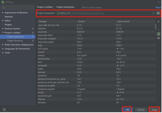 Pycharm 导入Anaconda 库