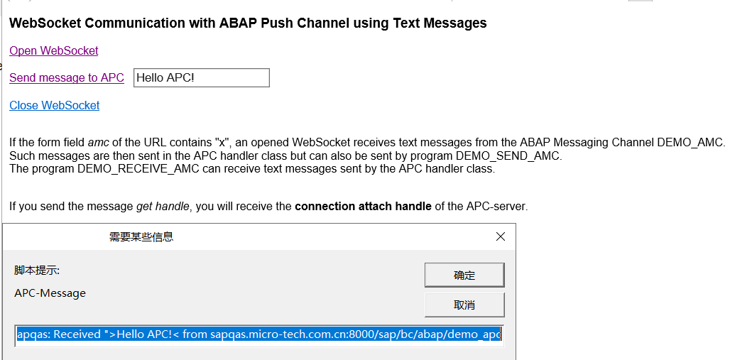 SAP ABAP WebSocket