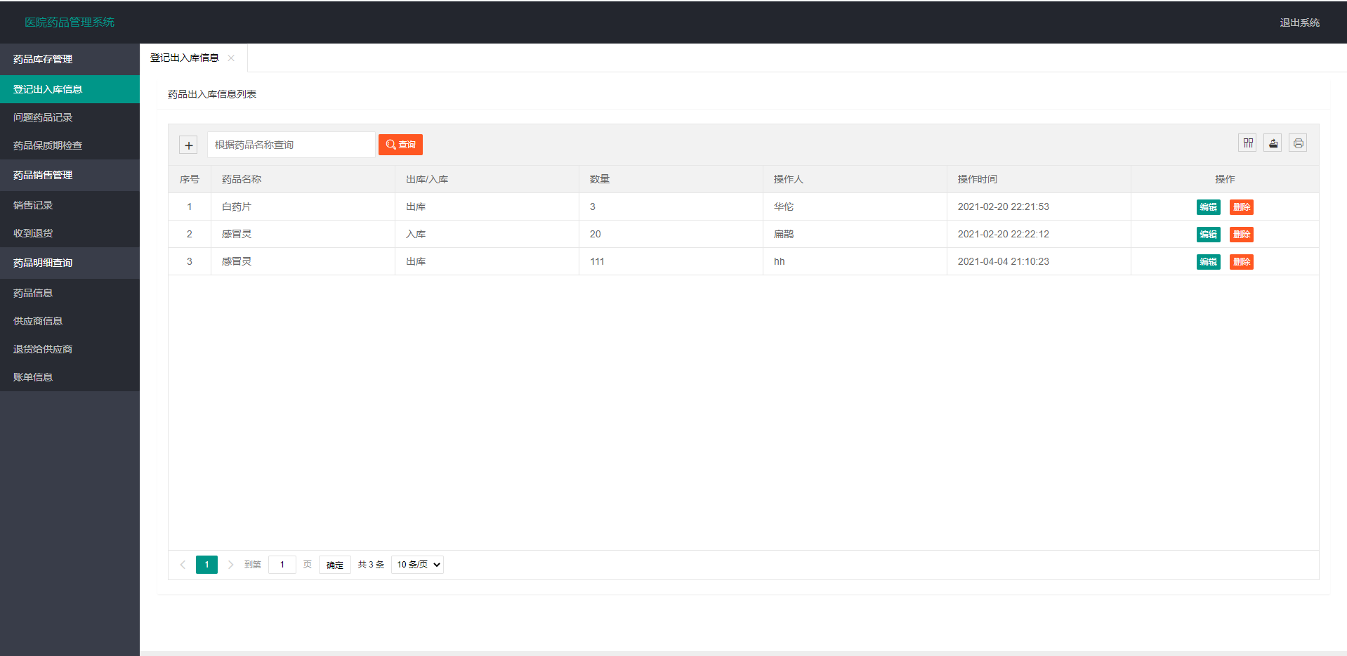 Java项目:医院药品管理系统设计和实现(java+Springboot+ssm+mysql+jsp+maven)