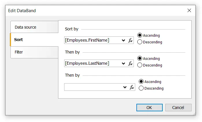 How do I use FastReport to Sort by Creating Interactive Report ...