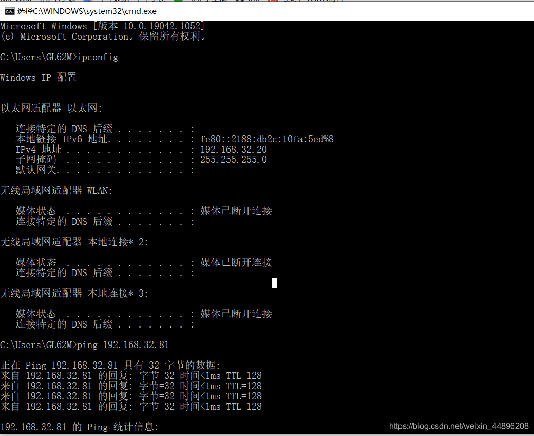 使用ipconfig和ping命令确定网络连接