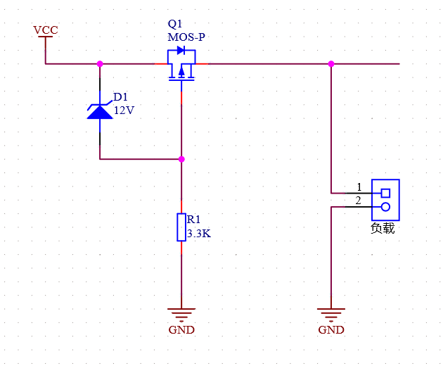 pmos做固態繼電器,pmos做高側雙向開關電路,pmos防電流倒灌電路,pmos