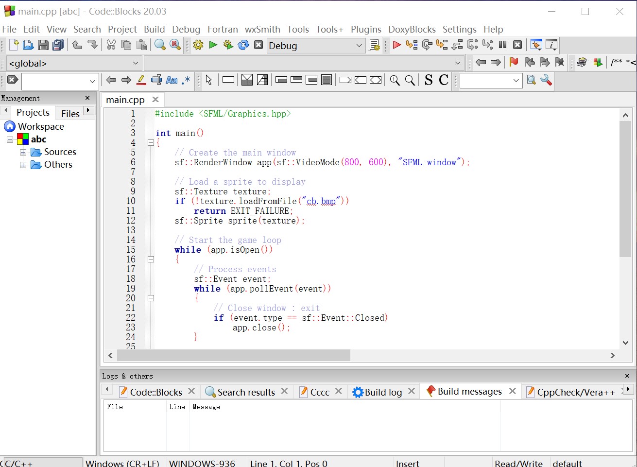 用CodeBlocks写SFML程序_codeblocks sfml-CSDN博客