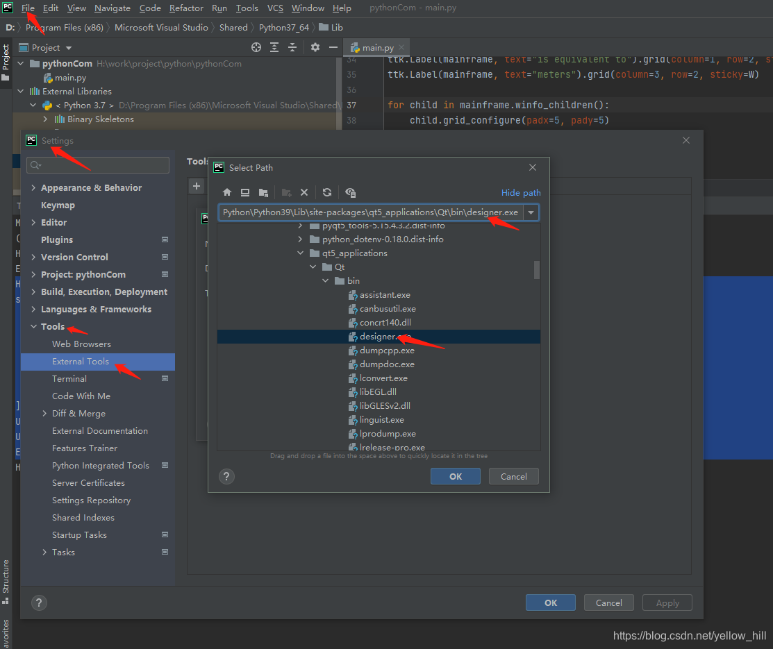Python GUI界面编程 05 - 01 在Pycharm中的安装Pyqt工具,把QT Creator和Pycharm结合起来 ...