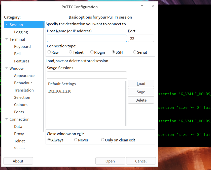putty linux上安装及使用