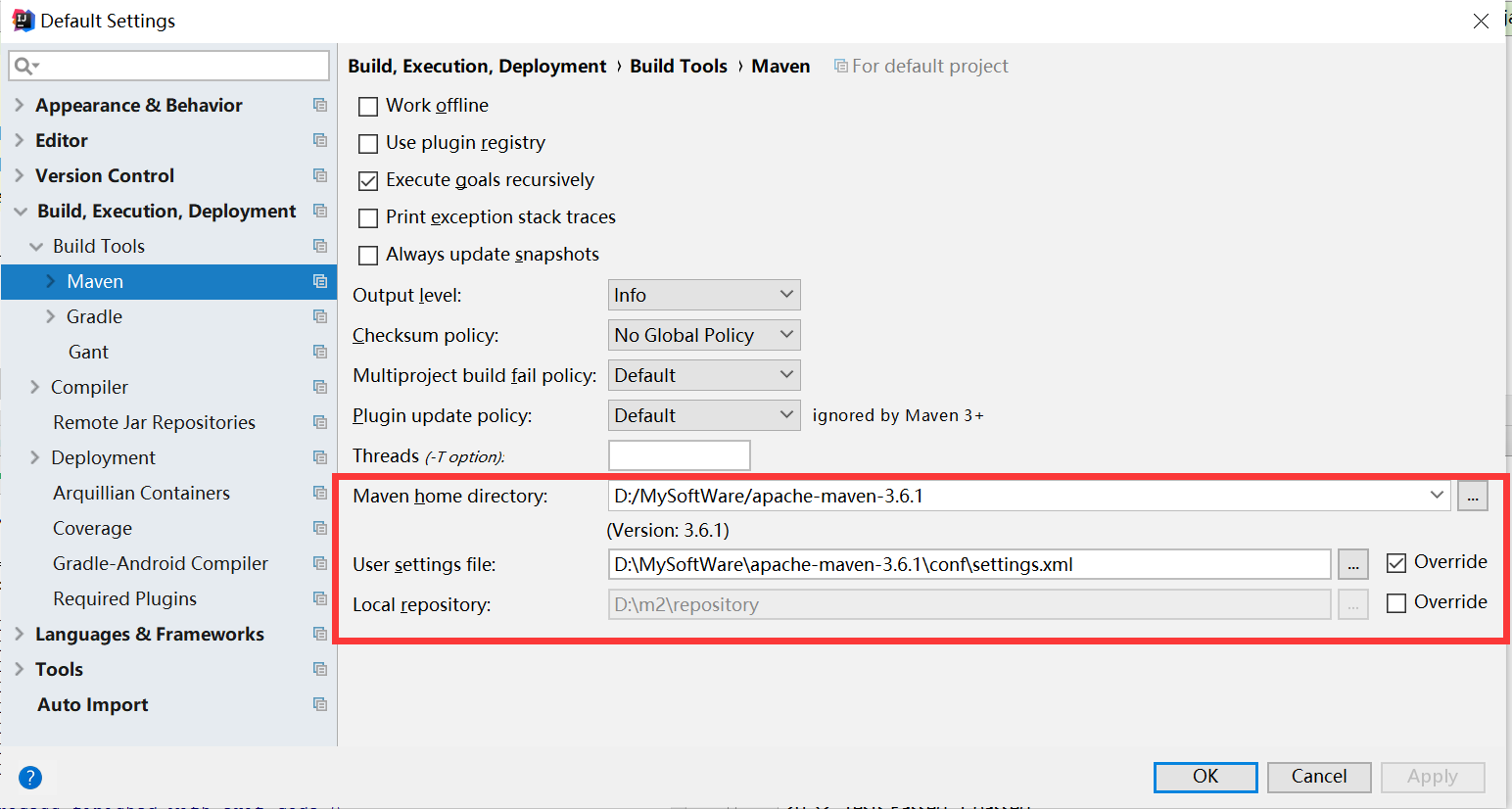 Maven -- invalid maven home directory configured bundled maven3.3.9 ...