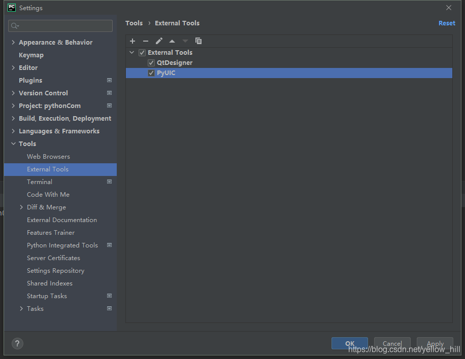 Python GUI界面编程 05 - 01 在Pycharm中的安装Pyqt工具,把QT Creator和Pycharm结合起来 ...
