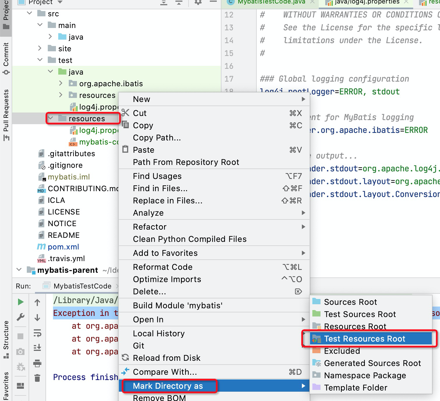 Exception in thread “main“ java.io.IOException Could not find resource