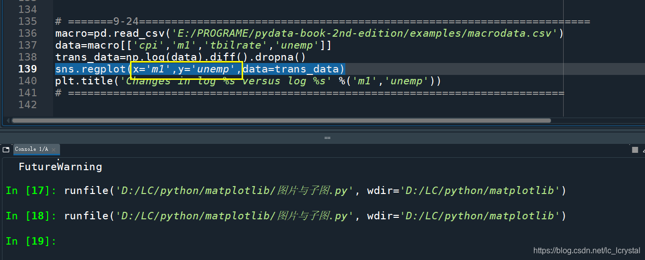 一分钟解决sns.regplot提示的FutureWarning: Pass the following variables as ...