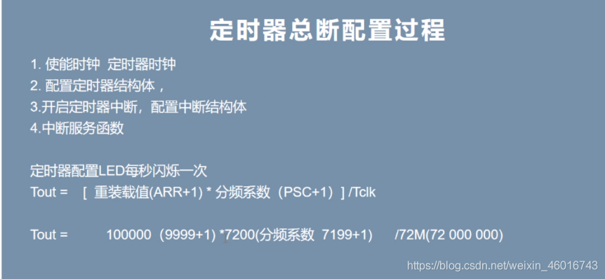 STM32通用定时器(原理、结构体、库函数、定时器中断每秒闪烁一次灯) —— 时钟源、分频值、重装载值