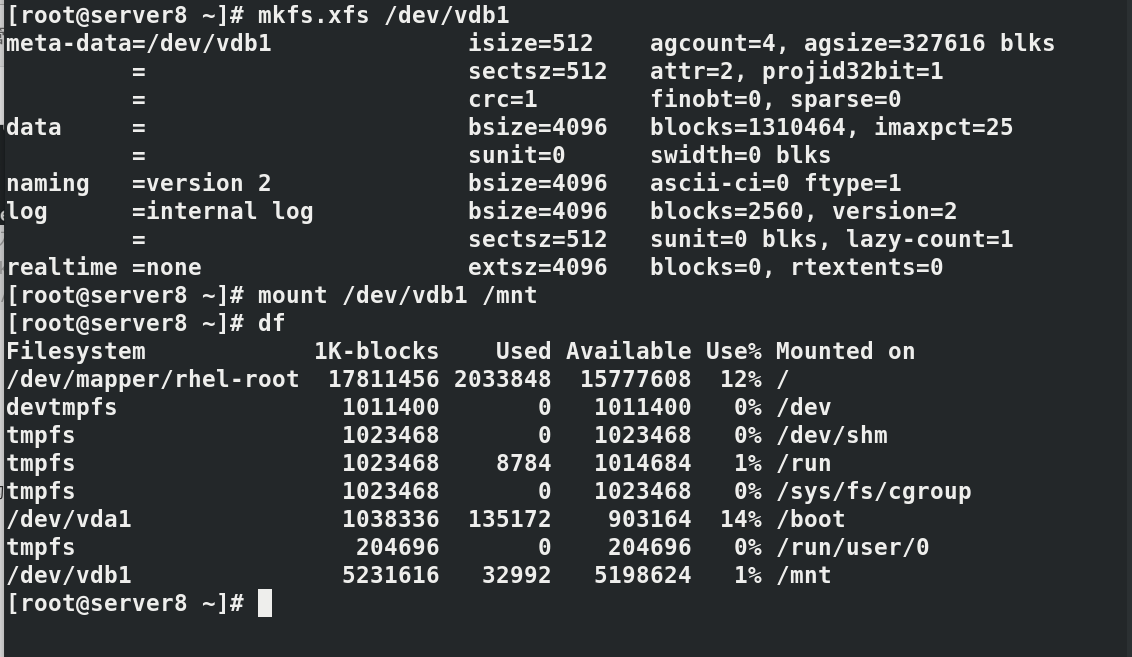 mount special device /dev/vdb1 does not exist linux中磁盘引导部分被覆盖，无法找到解决