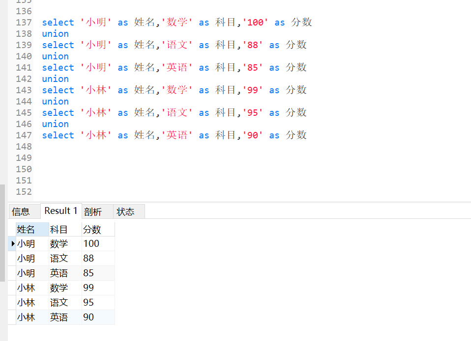 Mysql行转列简单使用 远道 的博客 Csdn博客 Mysql With 行转列